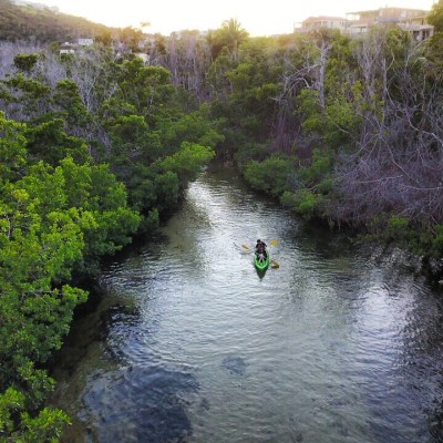 kayak in water